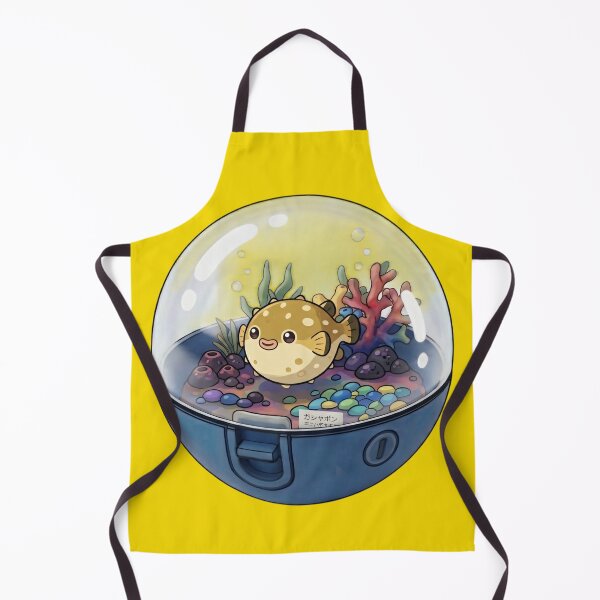 Item preview, Cute Pufferfish in an Underwater Coral in a Capsule Kawaii Japanese Capsule Art-#serie2 designed and sold by JeanChiale.