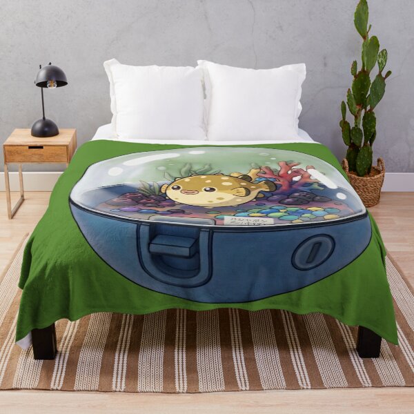 Item preview, Cute Pufferfish in an Underwater Coral in a Capsule Kawaii Japanese Capsule Art-#serie2 designed and sold by JeanChiale.