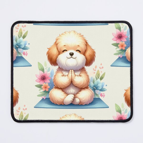 Item preview, Relaxed yoga Schnauzer dog in watercolors designed and sold by LiskoDesign.