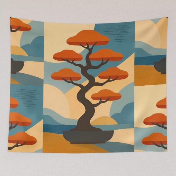 Item preview, Bonsai Illustration – Peaceful Zen Garden designed and sold by GalleryKauffeld.