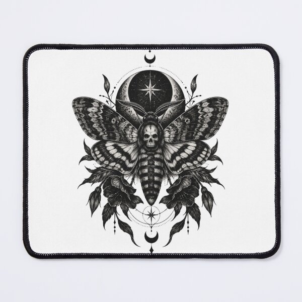 Item preview, Death's Head Moth Celestial Moon Art designed and sold by Wyrdly Wicked Co. .