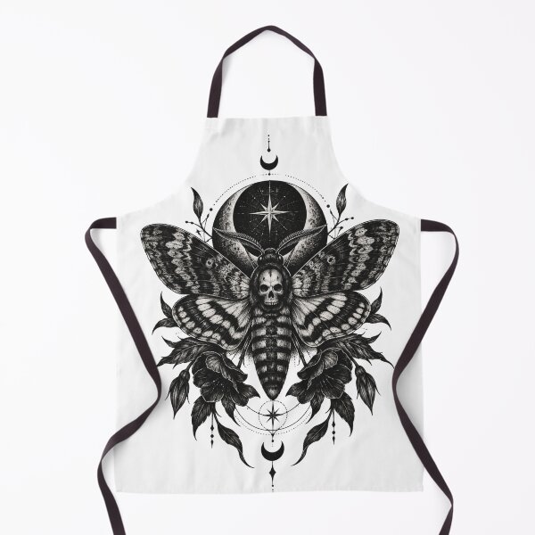 Item preview, Death's Head Moth Celestial Moon Art designed and sold by Wyrdly Wicked Co. .