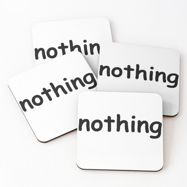 Item preview, NOTHING – Minimalist Funny Statement Design designed and sold by UrbanEchoHub.
