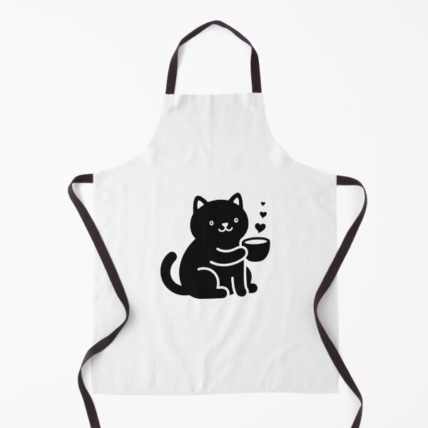 Item preview, Cute Black Cat Holding Coffee Cup designed and sold by stickerbundle.