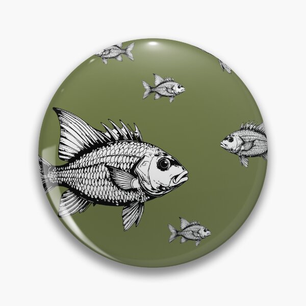 Item preview, School of Fish Linocut Schooling Fish Art designed and sold by Litely.