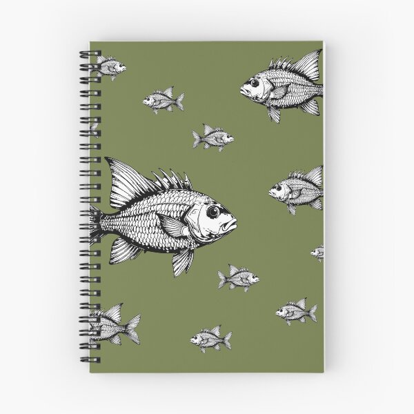 Item preview, School of Fish Linocut Schooling Fish Art designed and sold by Litely.