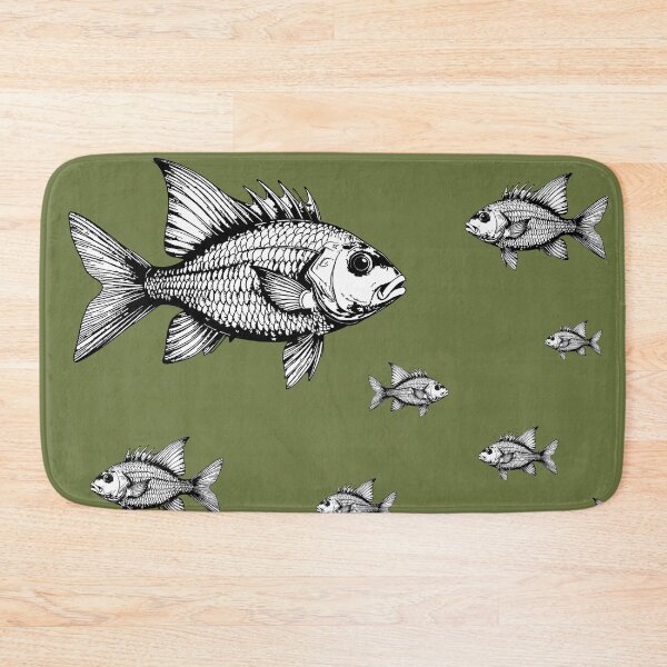 Item preview, School of Fish Linocut Schooling Fish Art designed and sold by Litely.