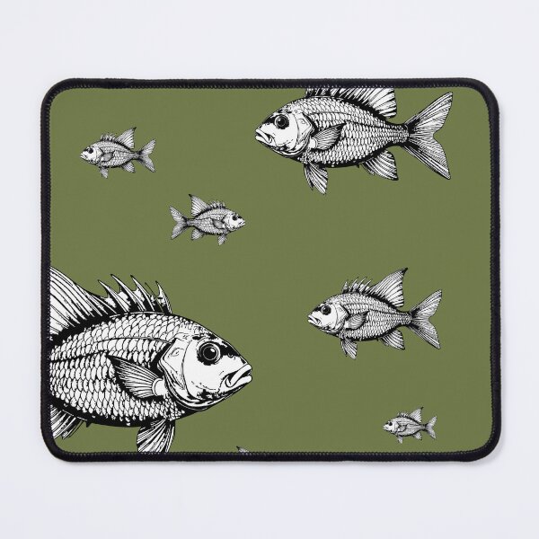 Item preview, School of Fish Linocut Schooling Fish Art designed and sold by Litely.