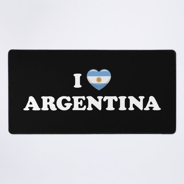 Item preview, I Love Argentina / I Heart Argentina (White text with flag heart) designed and sold by STUDIO-72.