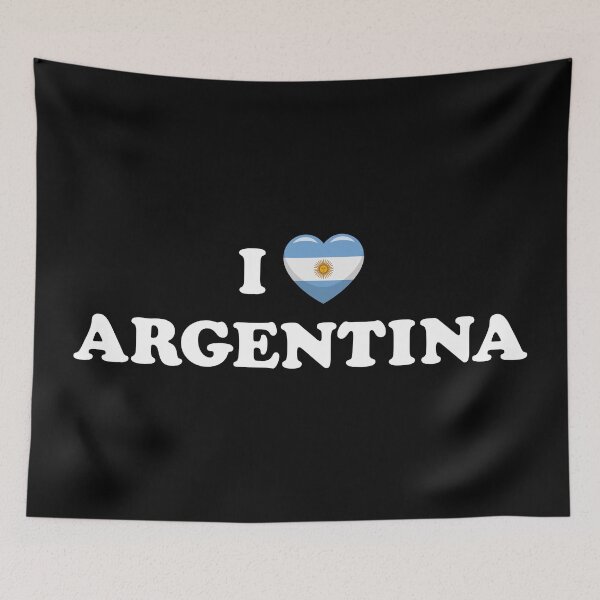 Item preview, I Love Argentina / I Heart Argentina (White text with flag heart) designed and sold by STUDIO-72.