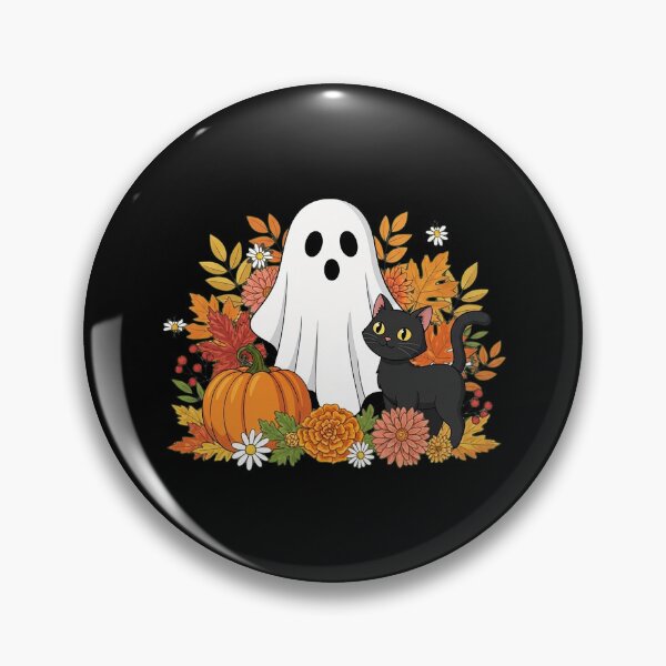 Aperçu de l'œuvre Chat fantôme mignon Halloween créée et vendue par JaredPriestner.