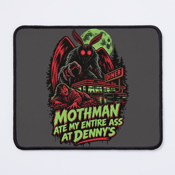 Item preview, Mothman Funny Eating Humor Illustration at Denny's Design designed and sold by Huntsman8.