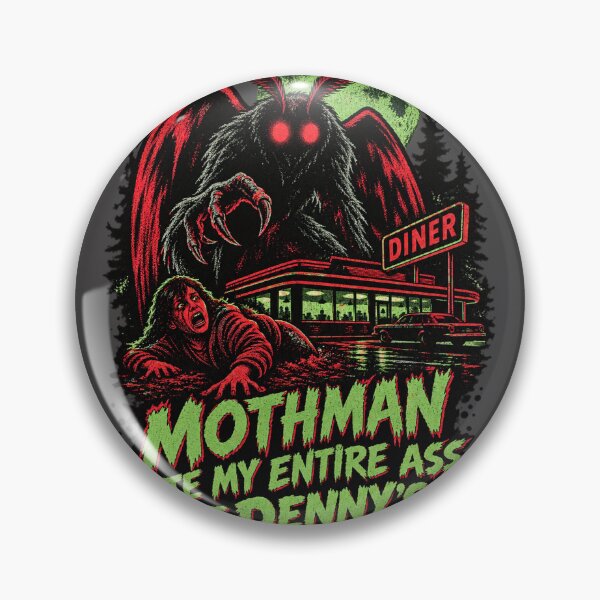 Item preview, Mothman Funny Eating Humor Illustration at Denny's Design designed and sold by Huntsman8.