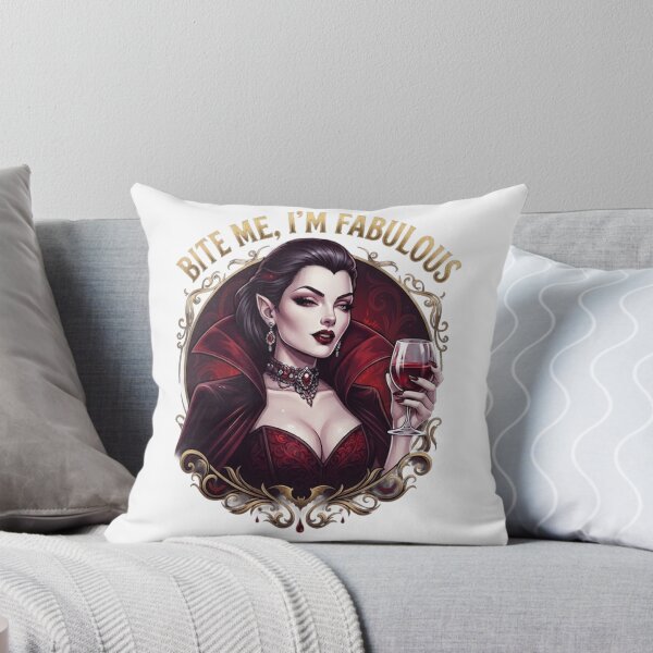 Item preview, Bite Me Im Fabulous Vampire Woman Wine Gothic Art designed and sold by NikmaArt.