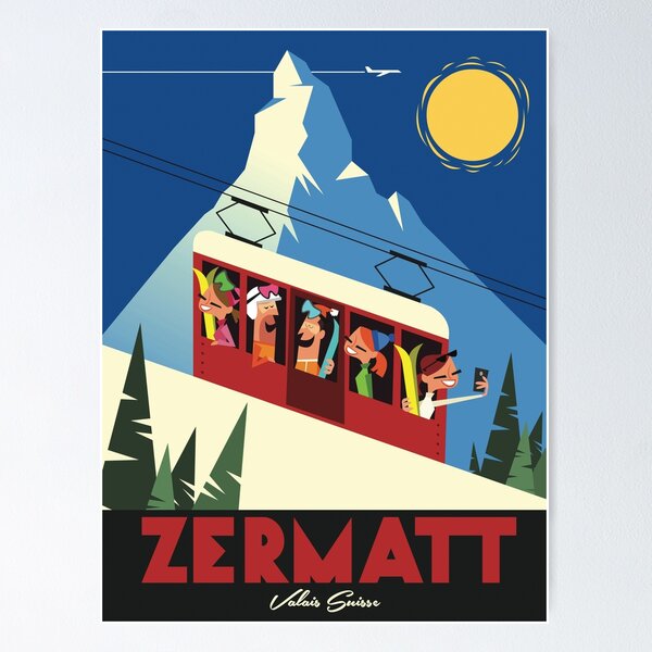 Item preview, Zermatt Ski Poster designed and sold by GAGodel.