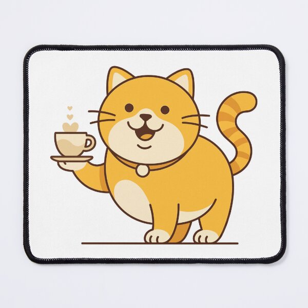 Item preview, Cat Hot Coffee designed and sold by stickerbundle.