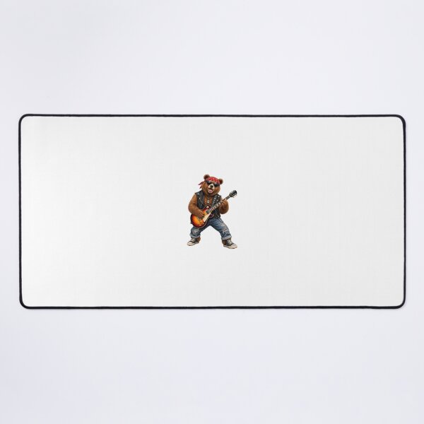 Item preview, Rock Star Bear Playing Electric Guitar designed and sold by FootprintofLove.