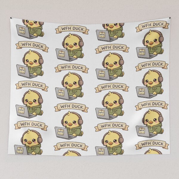 Item preview, Work from home duck designed and sold by priyankajustine.