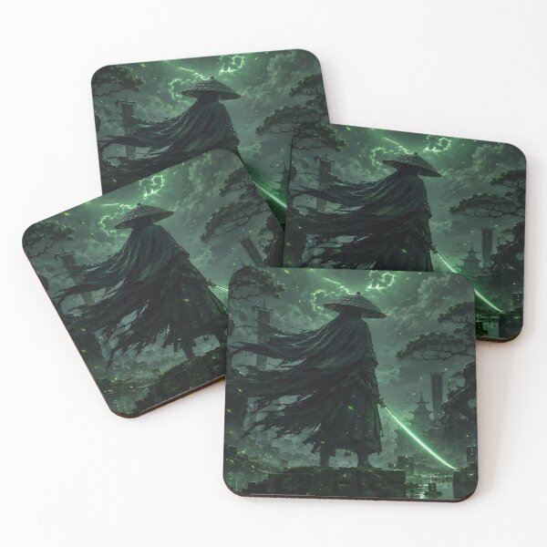 Item preview, Emerald Moon Ronin – Mystical Samurai Warrior designed and sold by Dyan4.