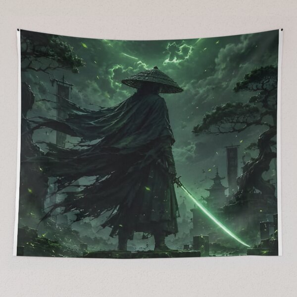 Item preview, Emerald Moon Ronin – Mystical Samurai Warrior designed and sold by Dyan4.