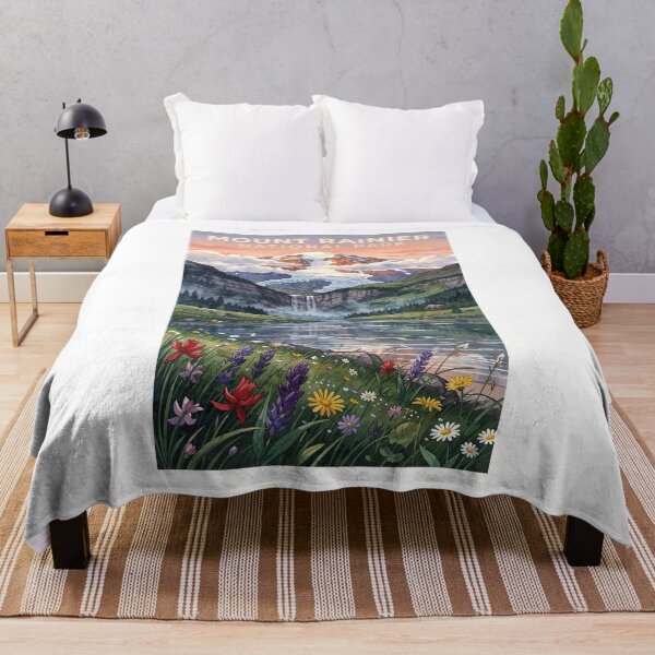 Item preview, Mount Rainier National Park Washington Vintage Watercolor Travel designed and sold by Teelogic.