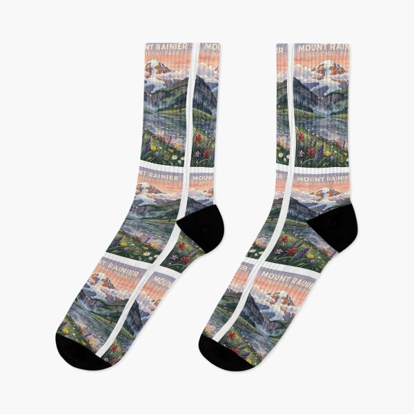 Item preview, Mount Rainier National Park Washington Vintage Watercolor Travel designed and sold by Teelogic.