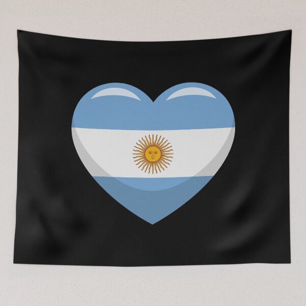 Item preview, Argentina Flag Heart / I Love Argentina (On Black) designed and sold by STUDIO-72.