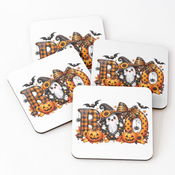 Item preview, Cute Halloween Boo Ghost, Pumpkin Bow, Spooky Autumn Design designed and sold by adarth.