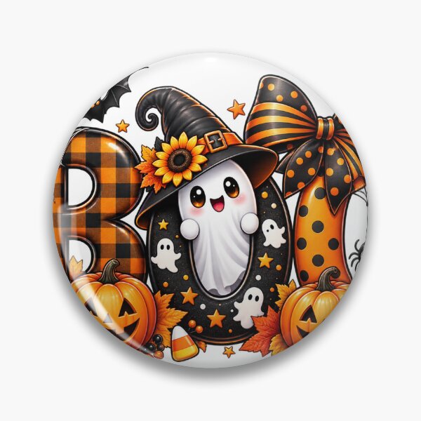 Item preview, Cute Halloween Boo Ghost, Pumpkin Bow, Spooky Autumn Design designed and sold by adarth.