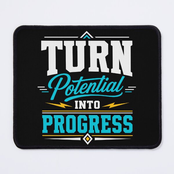Item preview, Turn Potential Into Progress Motivational Growth Typography T-Shirt designed and sold by rejowan-arts.