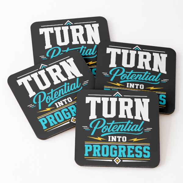 Item preview, Turn Potential Into Progress Motivational Growth Typography T-Shirt designed and sold by rejowan-arts.
