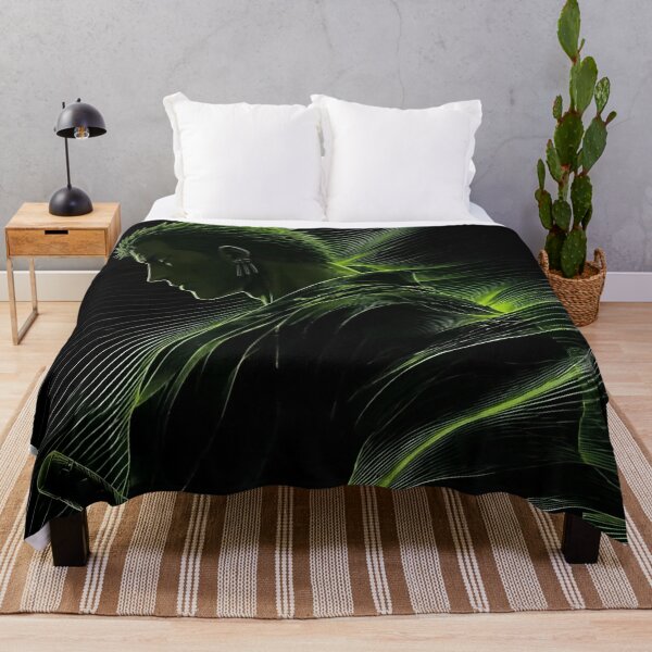 Item preview, Three Sword Style Warrior – Neon Green Samurai Anime Art designed and sold by Dyan4.