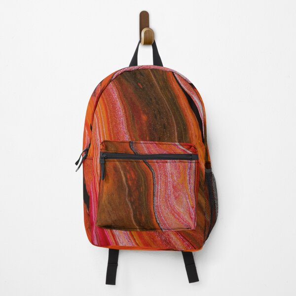 Item preview, Lava Flow Abstract Red Orange Fluid Art designed and sold by pASob-dESIGN.