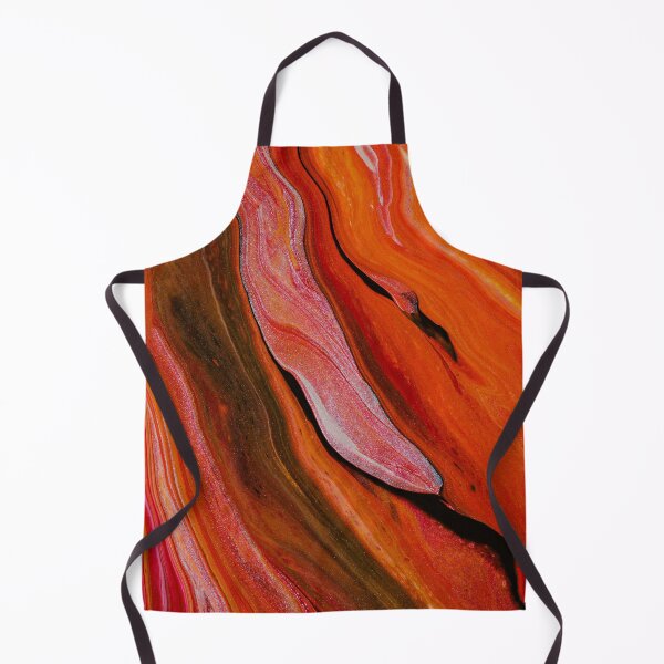 Item preview, Lava Flow Abstract Red Orange Fluid Art designed and sold by pASob-dESIGN.