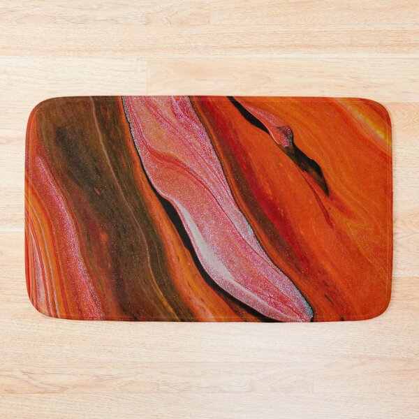 Item preview, Lava Flow Abstract Red Orange Fluid Art designed and sold by pASob-dESIGN.