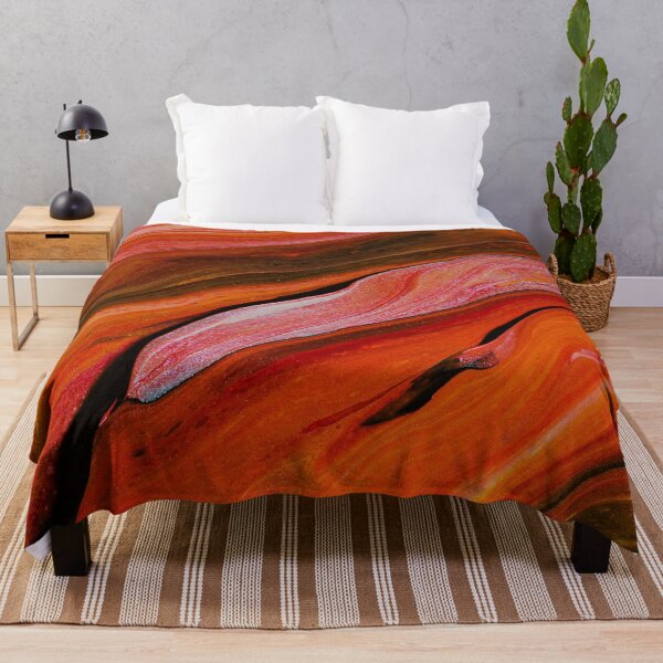 Item preview, Lava Flow Abstract Red Orange Fluid Art designed and sold by pASob-dESIGN.