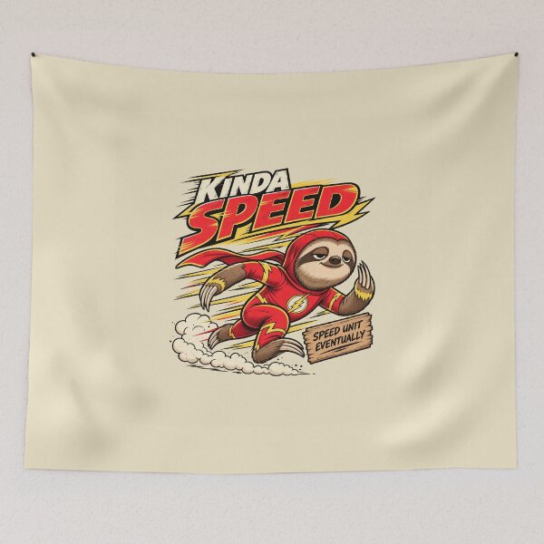 Item preview, Kinda Speed Sloth Superhero designed and sold by goldzilla.studio.