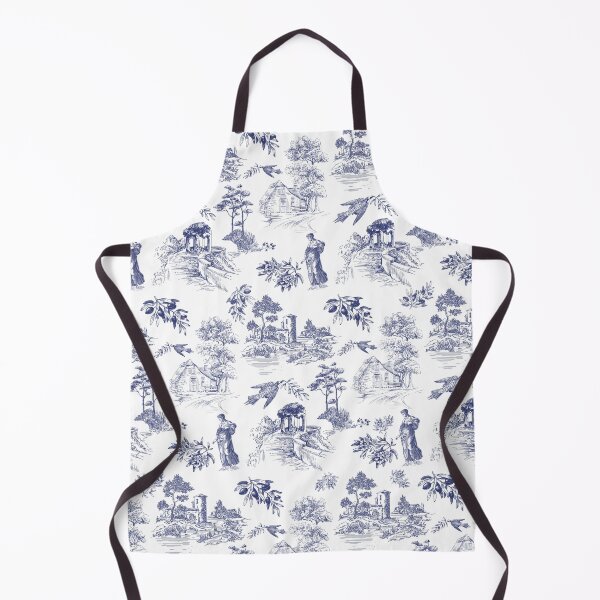 Item preview, Vintage Blue French Toile de Jouy Seamless Pattern designed and sold by Qualali Studio.