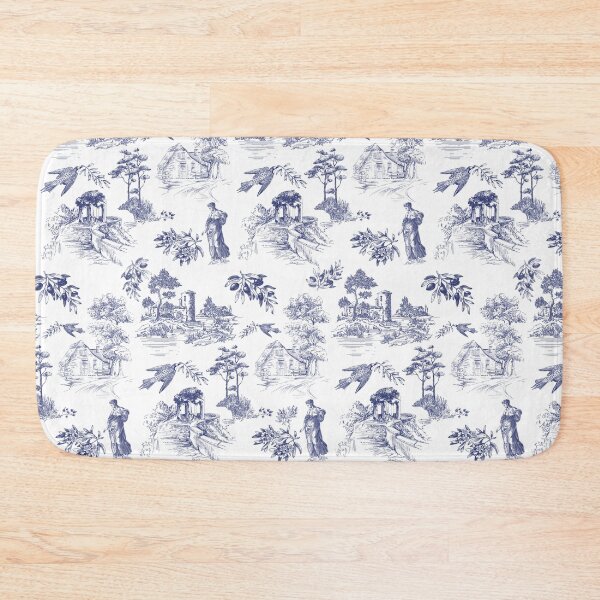 Item preview, Vintage Blue French Toile de Jouy Seamless Pattern designed and sold by Qualali Studio.