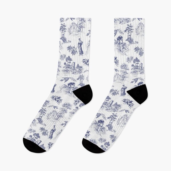 Item preview, Vintage Blue French Toile de Jouy Seamless Pattern designed and sold by Qualali Studio.