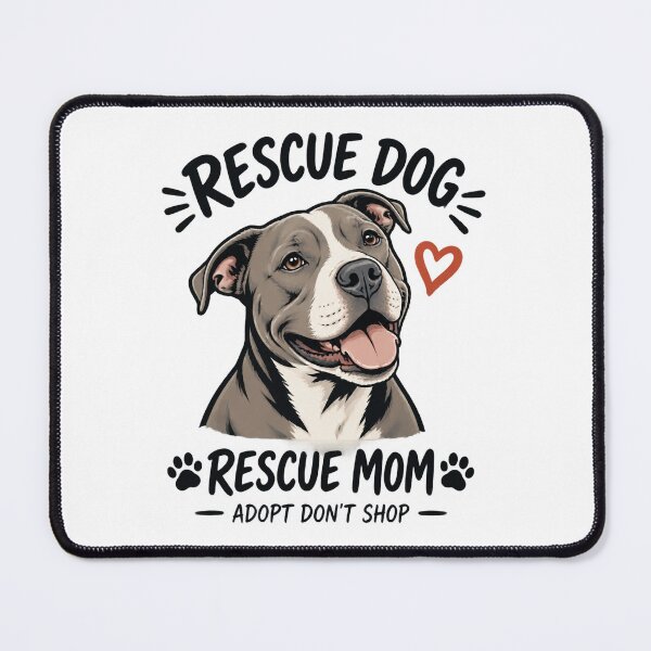 Item preview, Rescue Dog Pitbull Design for Proud Rescue Moms - Adopt Don't Shop Message designed and sold by Piiouf.