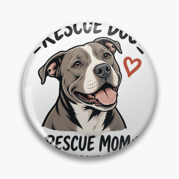 Item preview, Rescue Dog Pitbull Design for Proud Rescue Moms - Adopt Don't Shop Message designed and sold by Piiouf.