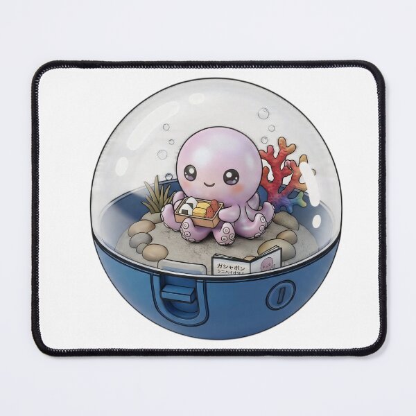 Item preview, Cute Octopus Eating Bento in an Underwater in a Capsule Kawaii Japanese Capsule Art-#serie2 designed and sold by JeanChiale.
