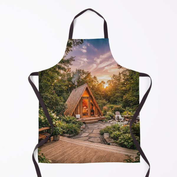 Aperçu de l'œuvre A Frame Sauna Set In A Backyard Paradise créée et vendue par Home Decor Art.