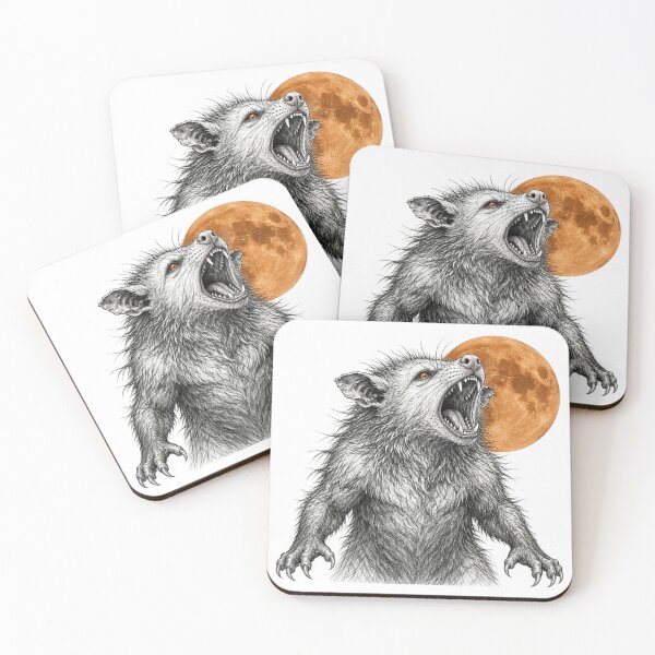 Item preview, Opossum Werewolf Howl designed and sold by Feral Season.