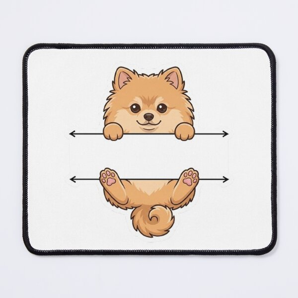 Item preview, Cute Peeking Pomeranian Dog Name Frame Split Monogram designed and sold by PetalsPaws.