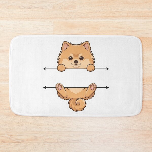 Item preview, Cute Peeking Pomeranian Dog Name Frame Split Monogram designed and sold by PetalsPaws.