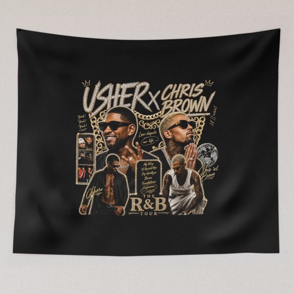 Item preview, R&B Tour 2026 Usher Chris Brown Concert Vintage Music Graphic designed and sold by frexalos.