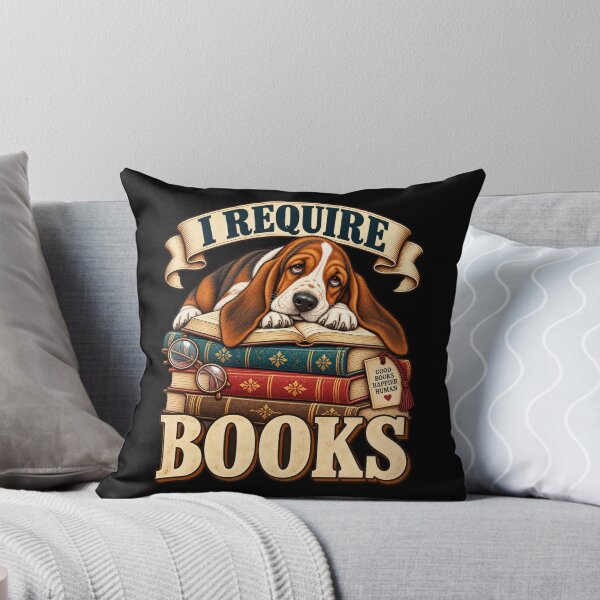 Item preview, I Require Books Basset Hound Reading Book Lover Dog Design designed and sold by Trendably.