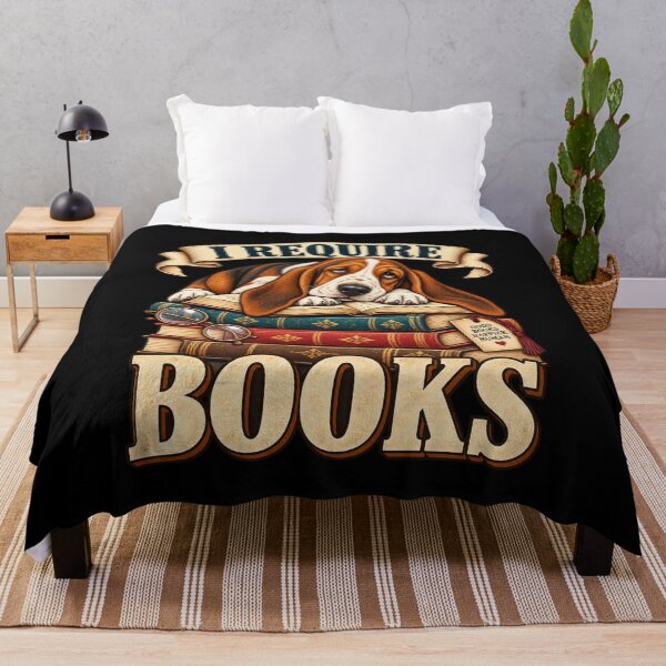 Item preview, I Require Books Basset Hound Reading Book Lover Dog Design designed and sold by Trendably.